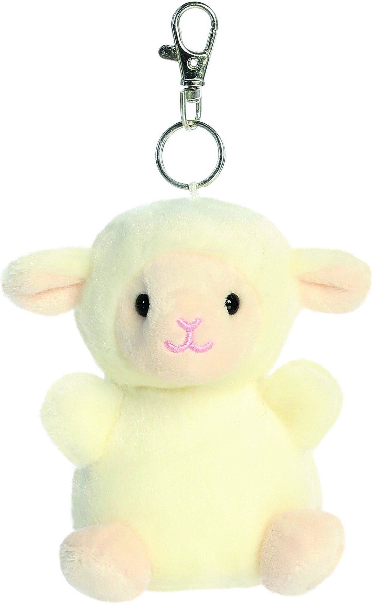 Aurora Palm Pals Woolly Lamb Clip-On Keyring 10cm - Soft Plush Character