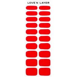 Love'n Layer Solid Lady Red Nail Sticker (20 Stück)