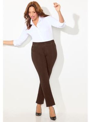 Plus Size Women's The Knit Jean by Catherines in Chocolate Ganache (Size 3XWP)