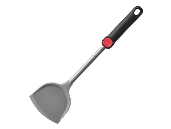 COOKER KING Spatule en silicone spéciale pour poêles antiadhésives, ensemble de cuisine, ustensiles de qualité alimentaire, spatule résistante aux hautes températures, louche et spatule domestiques en silicone