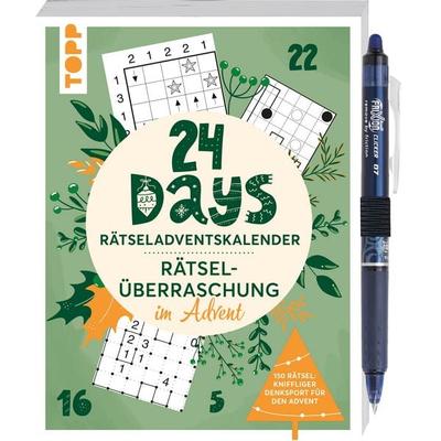 24 DAYS RÄTSELADVENTSKALENDER – Rätselüberraschung im Advent. Mit original PILOT Stift!, Taschenbuch von Frechverlag, Frechverlag GmbH,