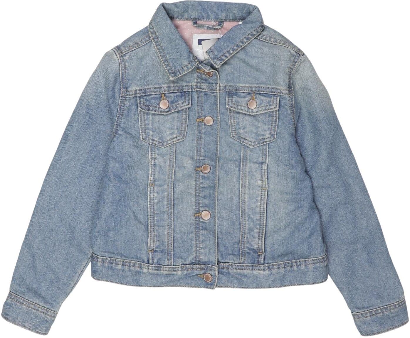 Okaidi Mädchen Jacke oder Mantel, Hellblau, Gr. EU 116, Synthetik / Baumwolle - Second Hand