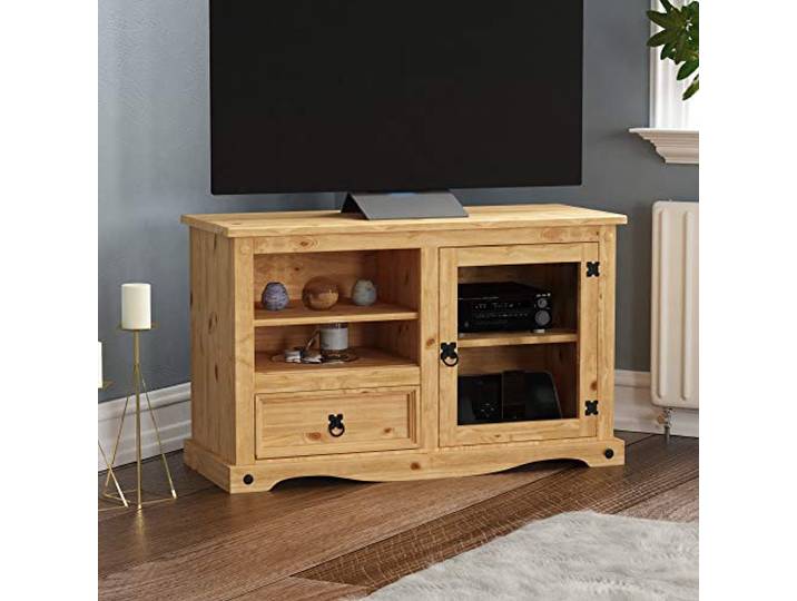 Amazon-Marke – Movian Corona Entertainment-Schrank, TV-Ständer, massives Kiefernholz