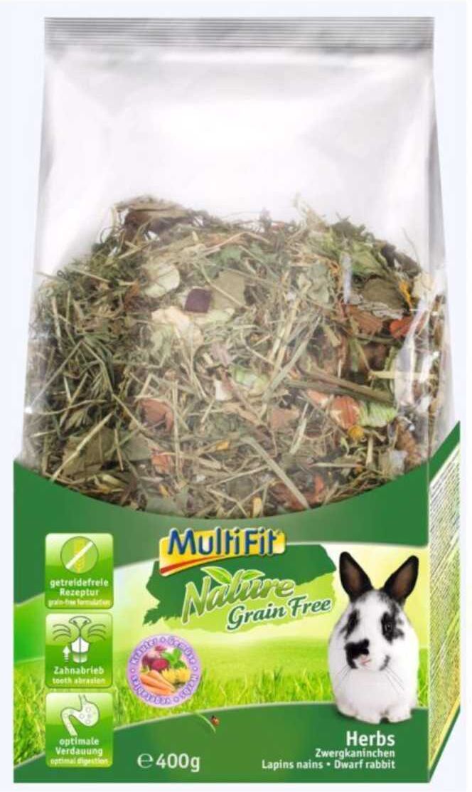 MultiFit Mangime per Conigli Nani Senza Grano 400G