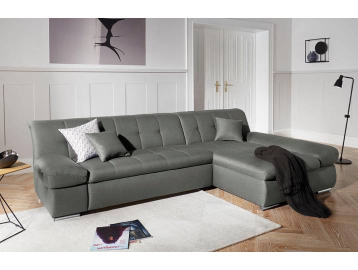 DOMO collection MONA 297x173 cm, modern & komfortabel, optional mit Komfortfunktionen whlw. mit Bettfunktion, L-Form