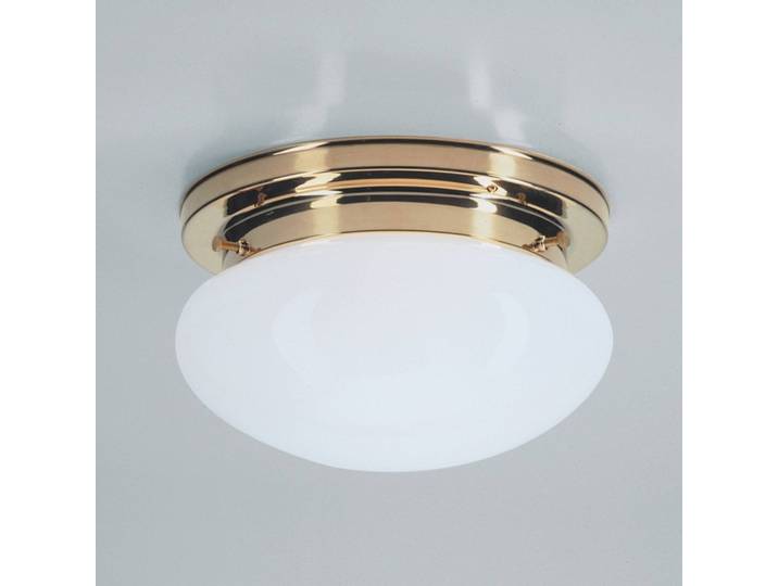 Berliner Messinglampen Deckenlampe HARRY, dimmbar, messing / gold, für Wohn- / Esszimmer, Glas, Antik, Deckenlampe