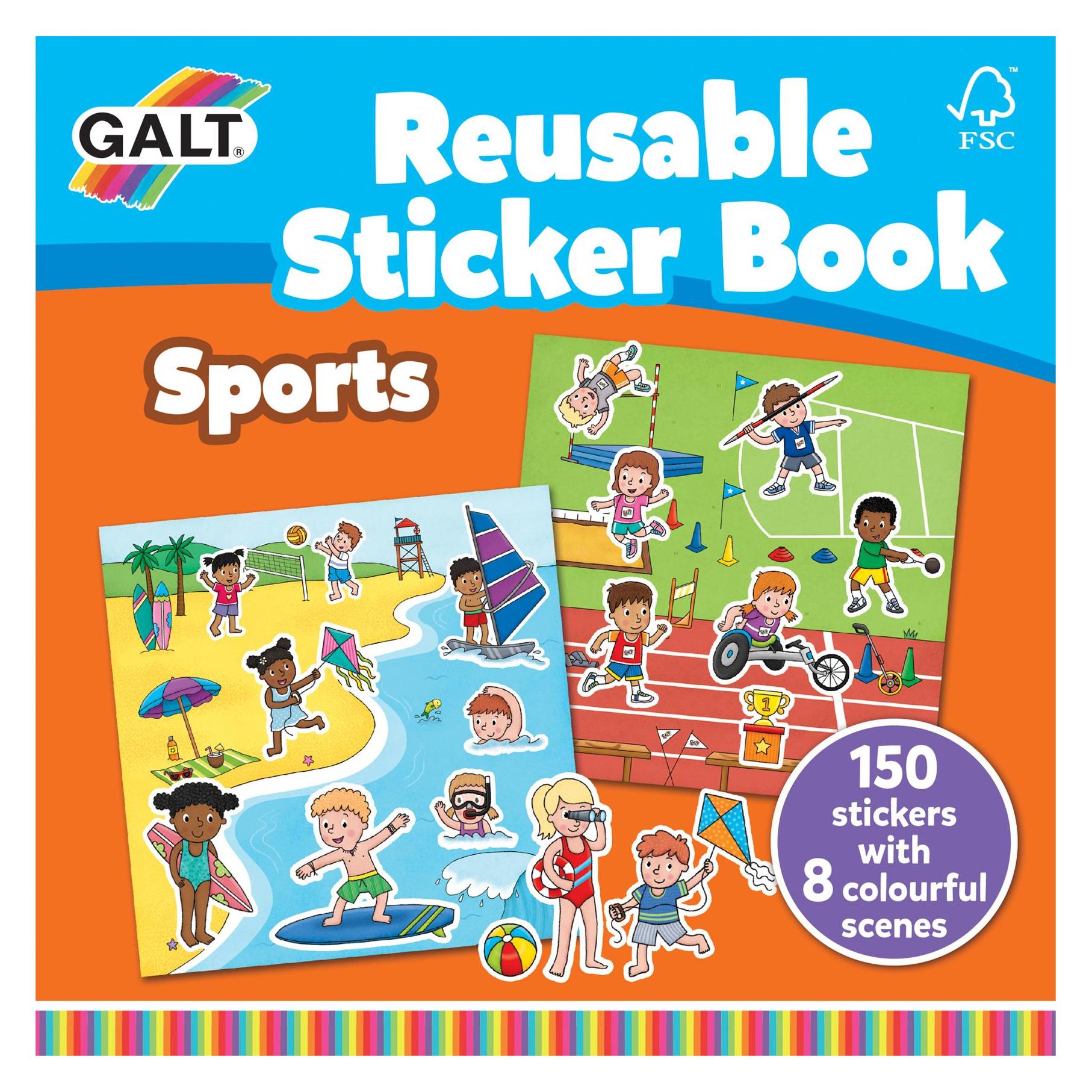 GALT Reusable Sticker Book - Sports (31000151) (150 Sticker) (31000151)