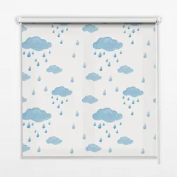 INNENROLLO - Fensterrollo - Rollo - 100x180 cm - Wolken und Regen