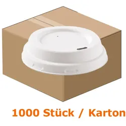 Trinkbecher NatureStar BIO Deckel Zuckerrohr 1000 Stück lebensmittelecht, Kartonabgabe