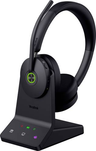 Yealink WH68 Teams On Ear Headset DECT, Bluetooth Schwarz Telefon
