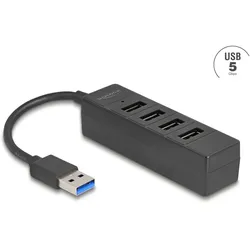 DELOCK USB Hub 4 Port USB 5 Gbps mit 4 x USB Typ-A Buchse sw