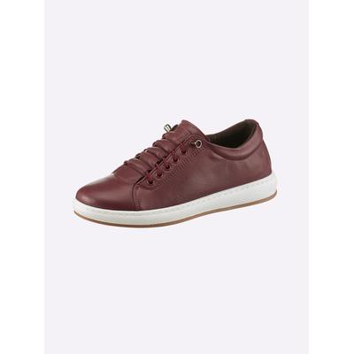 Sneaker ANDREA CONTI, Damen, Gr. 40, rot (burgund), Glattleder, Leder, Rindsleder, Schuhe Sneaker