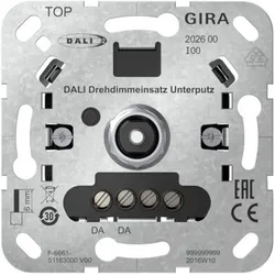 Gira DALI Drehdimmeinsatz, Schalter + Taster