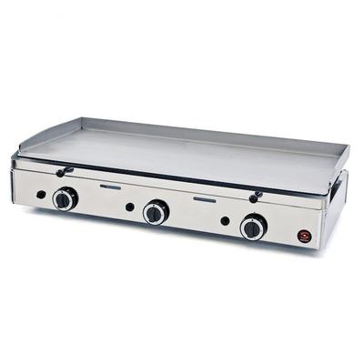 Gas Griddleplatte Frytop - SAMMIC SPG-1001 Gas - Stahl - 3 Brenner - Plattenfläche 983 x 395 mm