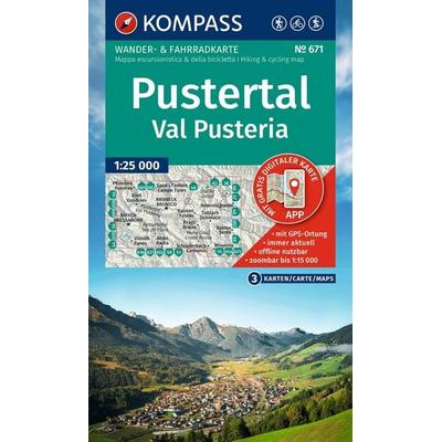 KOMPASS Wanderkarten-Set 671 Pustertal / Val Pusteria (3 Karten) 1:25.000, Sonstige von , KOMPASS Freytag & Berndt, 978-3-99154-381-7