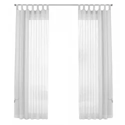 SCHLAUFENGARDINEN Voile 2er Set 225x140 cm Weiß