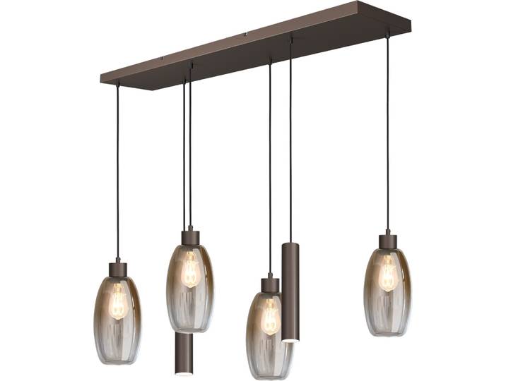 Glazen hanglamp Olive 4x Ø 15cm - 2x Run - cacao Masterlight - 2431-15130256RC20215