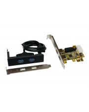 Exsys Eingebaut USB 3.0 Schnittstellenkarte/Adapter PCI-Express Karte mit 2 Externen + 2 Internen Ports (EX-11072)