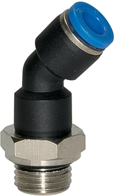 Riegler Raccord emboîtable 45° « Série Bleue », pivotant, G 1/2 extérieur, Ø12mm (167.012-12)