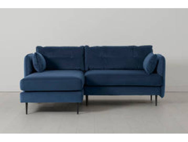 Model 19 Dreisitzer Chaiselongue-Sofa (Links), Blaugrün
