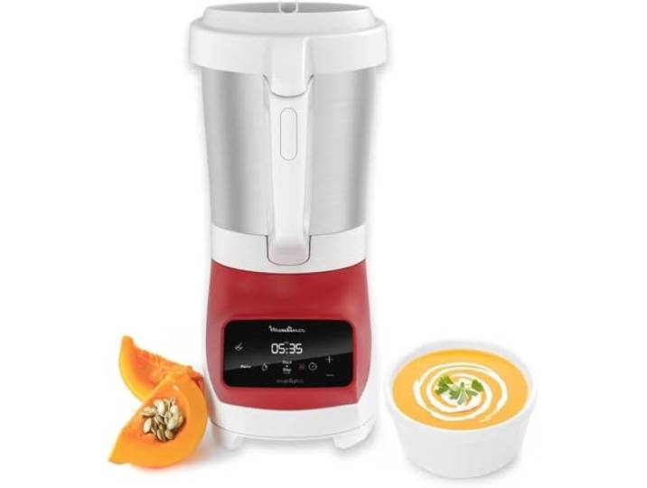 Moulinex - Blender mixeur Soup Plus - Mixe des smoothies - Bol 2 L - Inox Ce soup maker prépare des soupes pour 8 personnes - Mixe des smoothies - Cuit automatiquement - Maintien au chaud 40 minutes
