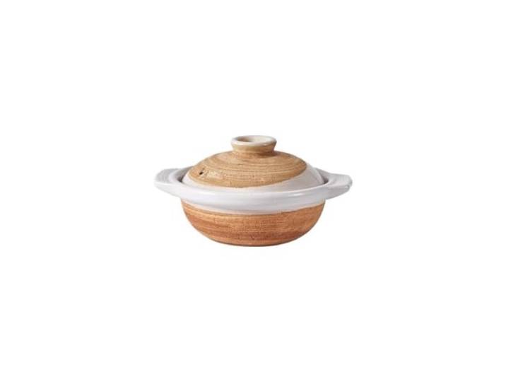 Kreativer Steinguttopf, Tonkeramik-Suppentopf Hochtemperaturbeständiger flacher Topf, Kochgeschirr for die Küche(Pot 0.9L)