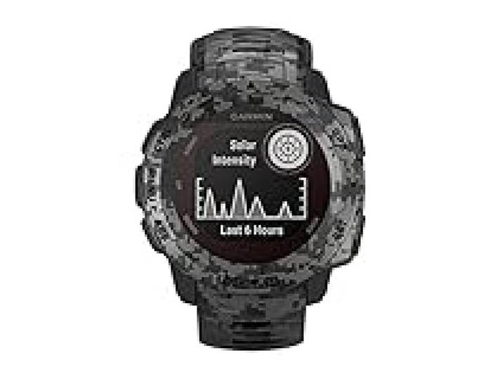 Garmin Instinct Solar Camo Edition - Montre GPS de Plein air Robuste avec Chargement à l'énergie Solaire - Noir