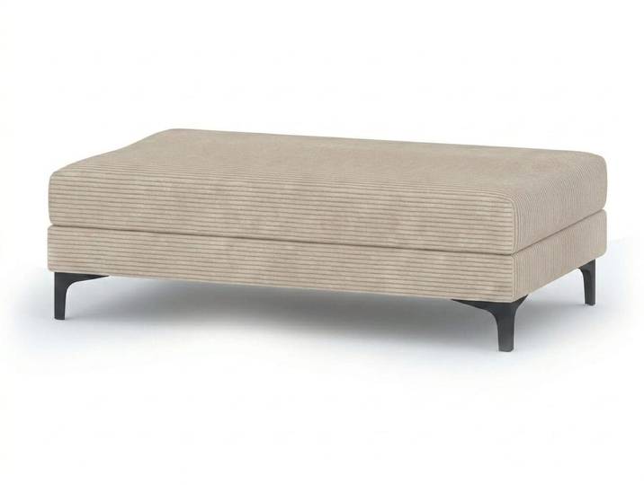JVmoebel Hocker Beiger gepolsterter Hocker rechteckiger Textil-Fußhocker Polstermöbel, Made in Europa