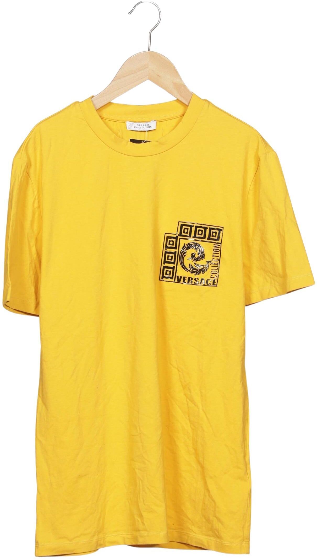 Versace Collection Herren T-Shirt, Gelb, Gr. M, Elasthan / Baumwolle - Second Hand