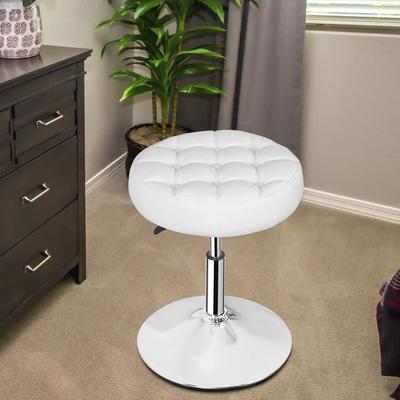 Multicon Wholesale Hub Adjustable Swivel Vanity Stool Chair, Round Ottoman For Bedroom, Comfortable PU Leather Adjustable Swivel Vanity Stool Chair, Round Ottoman For Bedroom, Comfortable PU Leather