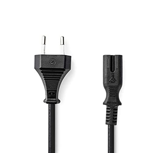 Nedis C7 naar CEE 7/16 stroomkabel, 2 meter, zwart