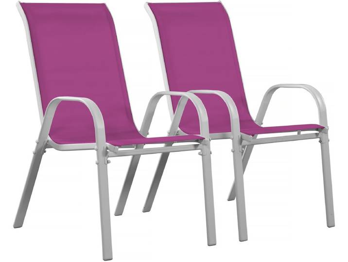 Fauteuil jardin Textilène Cordoba - Phoenix - Rose - Lot de 2