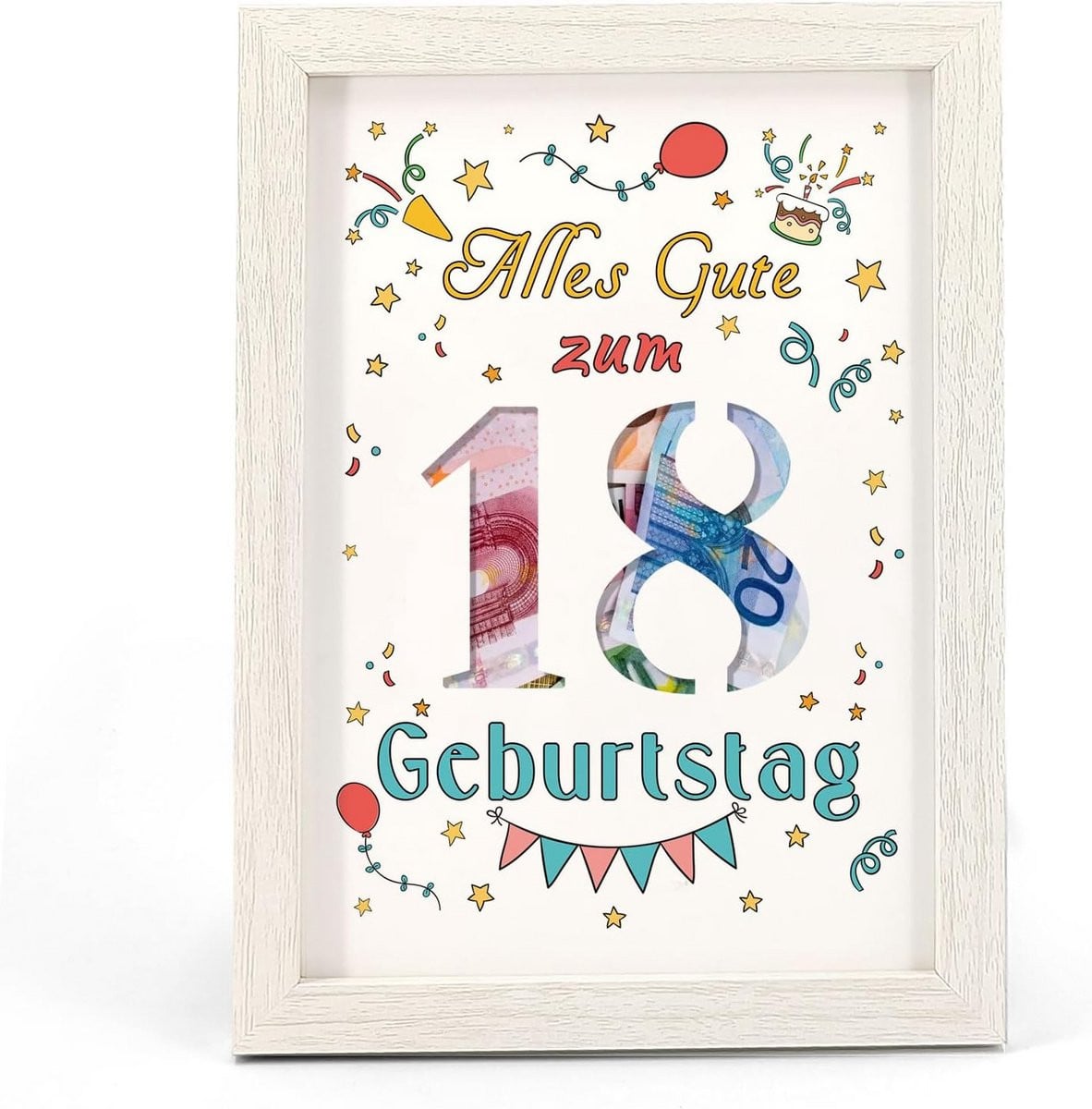 Creatief Geldcadeau 18e Verjaardag - Fotolijst om Geld in te Presenteren en te Bewaren