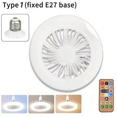 Inspired Finds 2 in 1 Ceiling Fan Lamp With Adjustable 3 Speed Fan And Dimmable E27 LED Light fixed