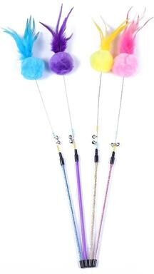 Uplifted Finds 5 Piece Interactive Cat Teaser Wand Set i