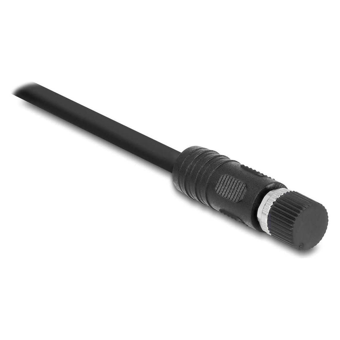 Delock Schutzkappe für M12 Stecker verschraubbar Kunststoff IP67 staub- und wasserdicht schwarz (60844)