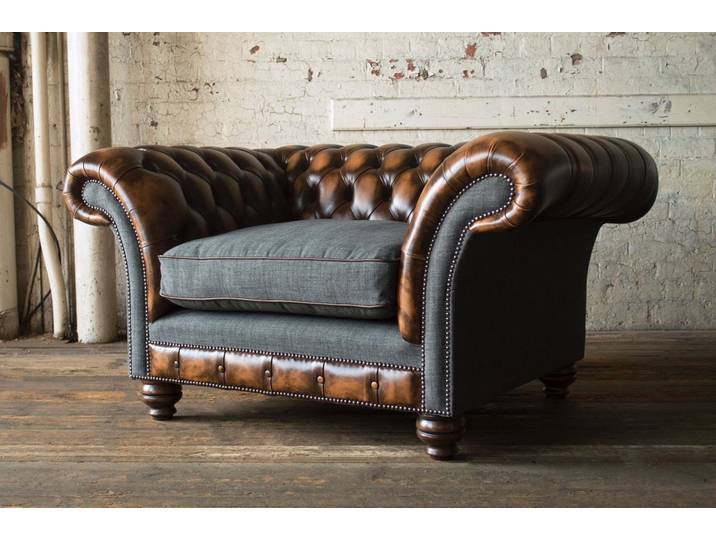 Xlmoebel Chesterfield-Sessel Chesterfield Sessel im Fernseh-Design mit hochwertiger Polsterung (Chesterfield Sessel - f1), Hergestellt in Europa