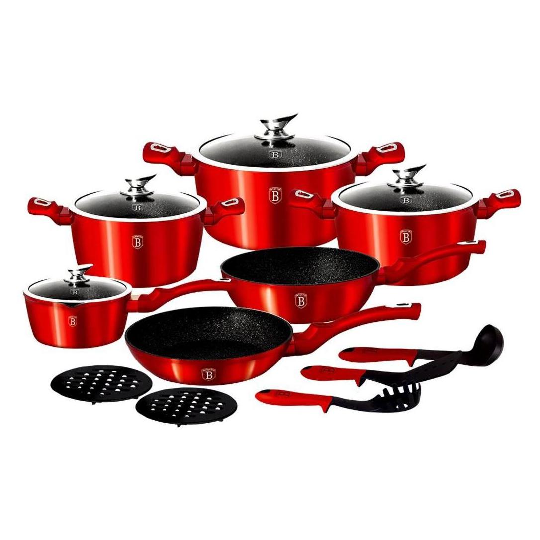 BerlingerHaus Marmorbeschichtetes Kochgeschirr Set 15 Teile (BH-1226)
