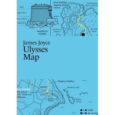 James Joyce: Ulysses Map, Karte von , Paris Grafik