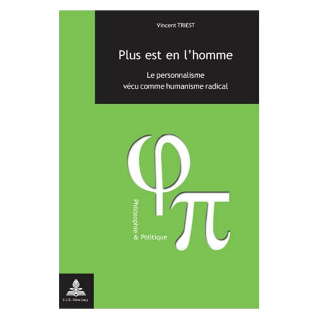 Peter Lang Plus est en l'homme (Französisch, Softcover, Vincent Triest) (56021425)
