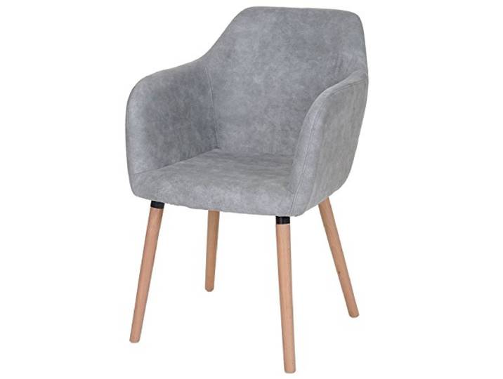 Mendler Stuhl Malmö T381- Textil, Vintage betongrau, helle Beine