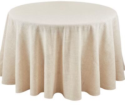 Saro Lifestyle Toscana Natural Round Tablecloth