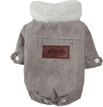 Inspire Picks Warm Fleece Winter Dog Jacket For Small & Medium Dogs gray l