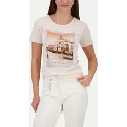 T-Shirt mit Venedig-Print Weiß 46