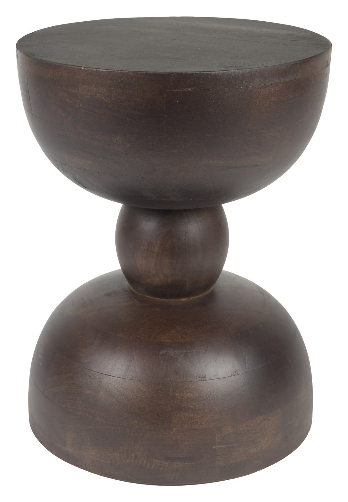 ZILT Ronde Bijzettafel Shaday Mangohout, Bruin, B: 30 cm, D: 30 cm, H: 40 cm