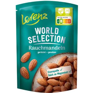 Lorenz Mandeln World Selection, ohne Schale, geräuchert, geröstet und gesalzen, 100 g