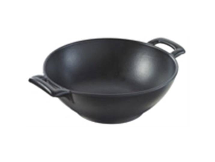 Wok Revol schwarz matt Porzellan D 20 cm - Wok