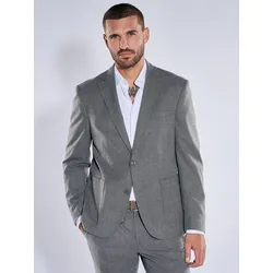 emilio adani Herren Anzug-Sakko mit Streifen-Muster Grau slim fit gestreift - 48