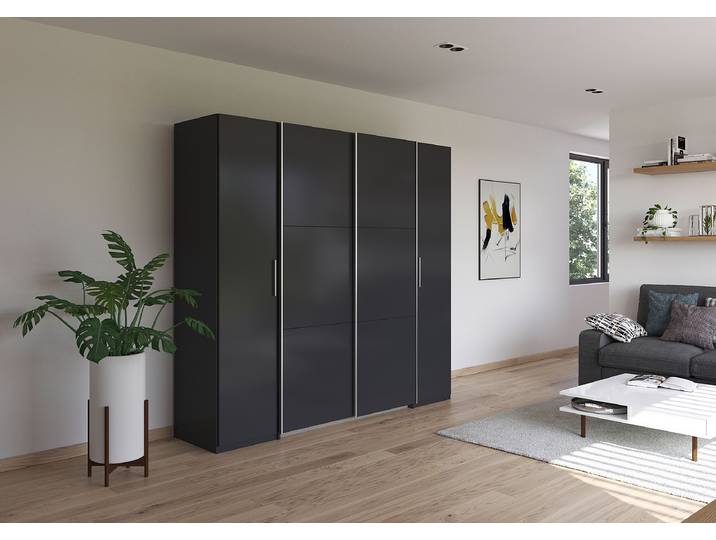 Kombischrank Kronach 225cm Grau/Graumetallic Silber