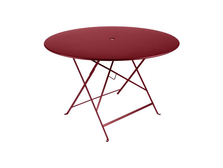 Fermob - Table ronde Bistro - Rouge - Acier peint - Designer Frédéric Sofia
